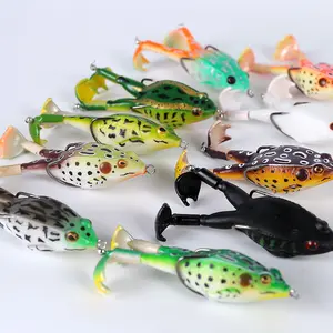Water Frog Bait Fish Lure Set, Dual Spiral Soft Baits for Bass Fishing, Suitable for Freshwater Saltwater, Effective Fishing Gear