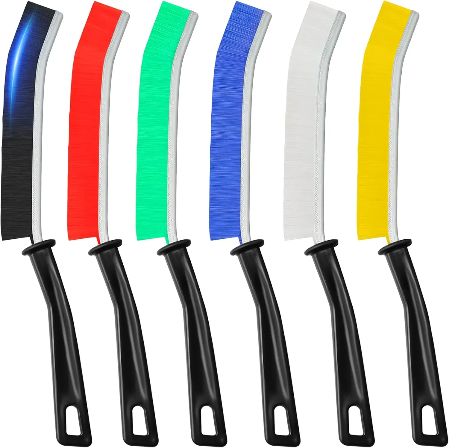 6Pcs Hard Bristle Crevice Cleaning Brush, Multifunctional Premium Crevice Cleaning Tool, Designed for Cleaning Narrow Spaces, Suitable for Toilet, Faucets,Kitchen,Grout,