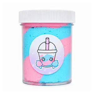 Cotton Candy Icee Slime – Crunchy Snowfizz Cotton Candy Scented ASMR Slime