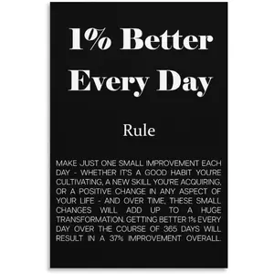 silanod Better Every Day Inspirational Poster Canvas Wall Art Poster For Room Aesthetic And Decor For Bedroom Living Room Bathroom Kitchen Office Decor 12x18inch(30x45cm) Unframe-style