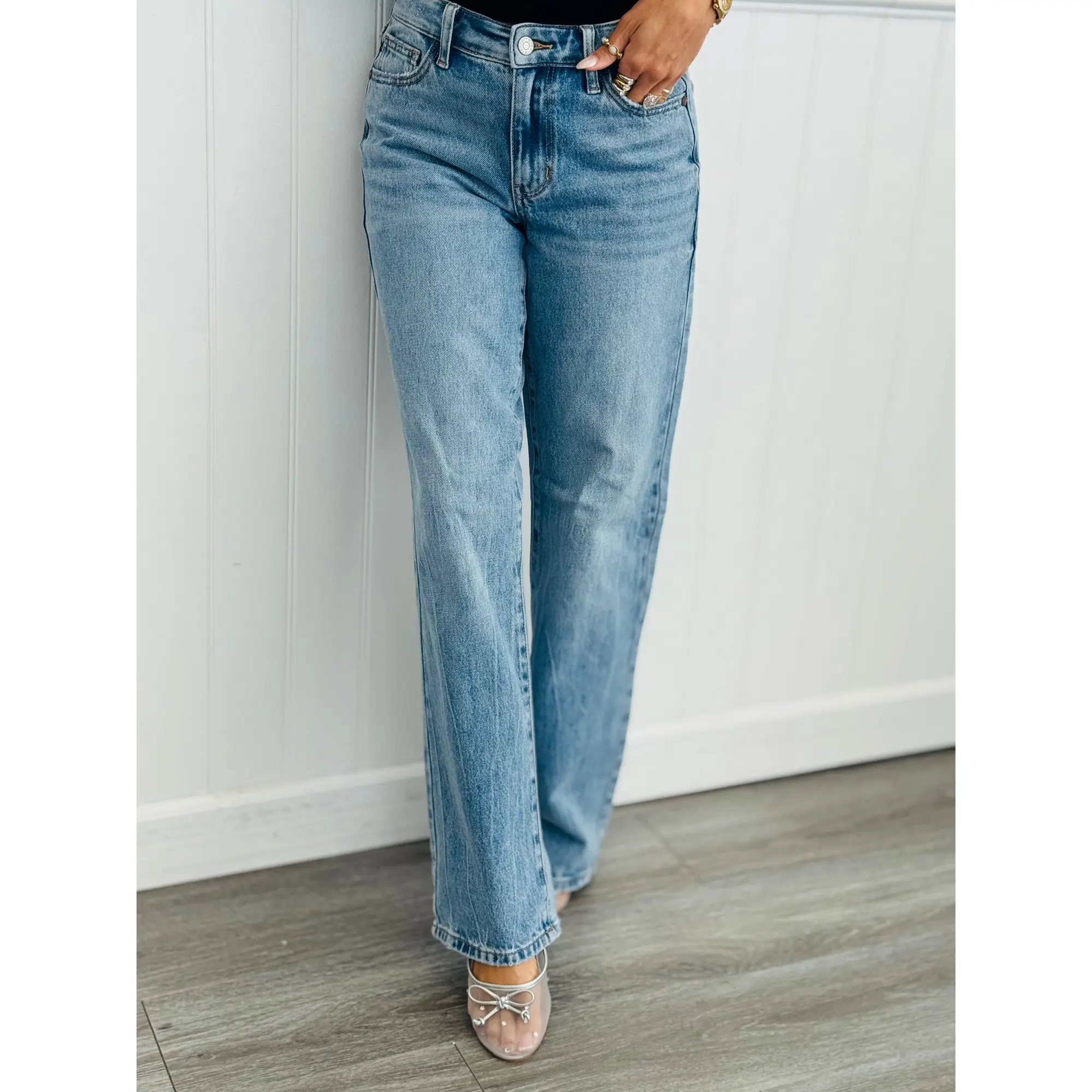 Judy Blue Rigid Rose Straight Jeans(Reg. and Plus)