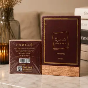 Lattafa Khamrah Eau de Parfum Spray for Unisex, 3.4 Fl Oz Long-Lasting Fragrance Aromatic Scent