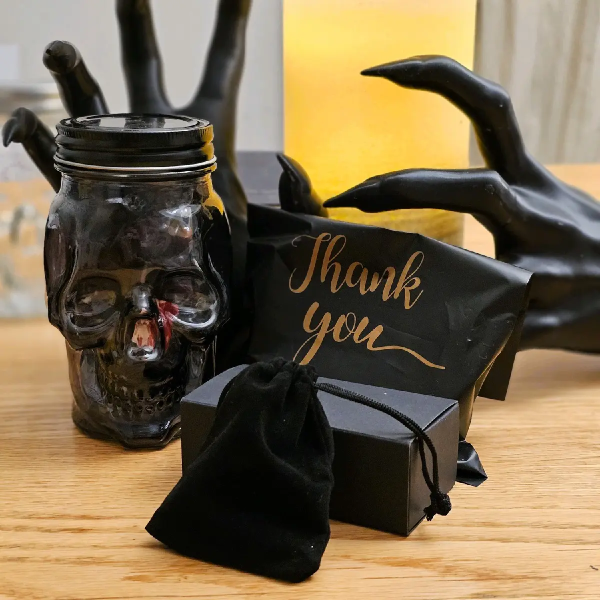 Non-Natural Crystal Decorations - Spooky Crystal Carvings Set, Jewelry Accessories Derivative Stored in a Display Jar