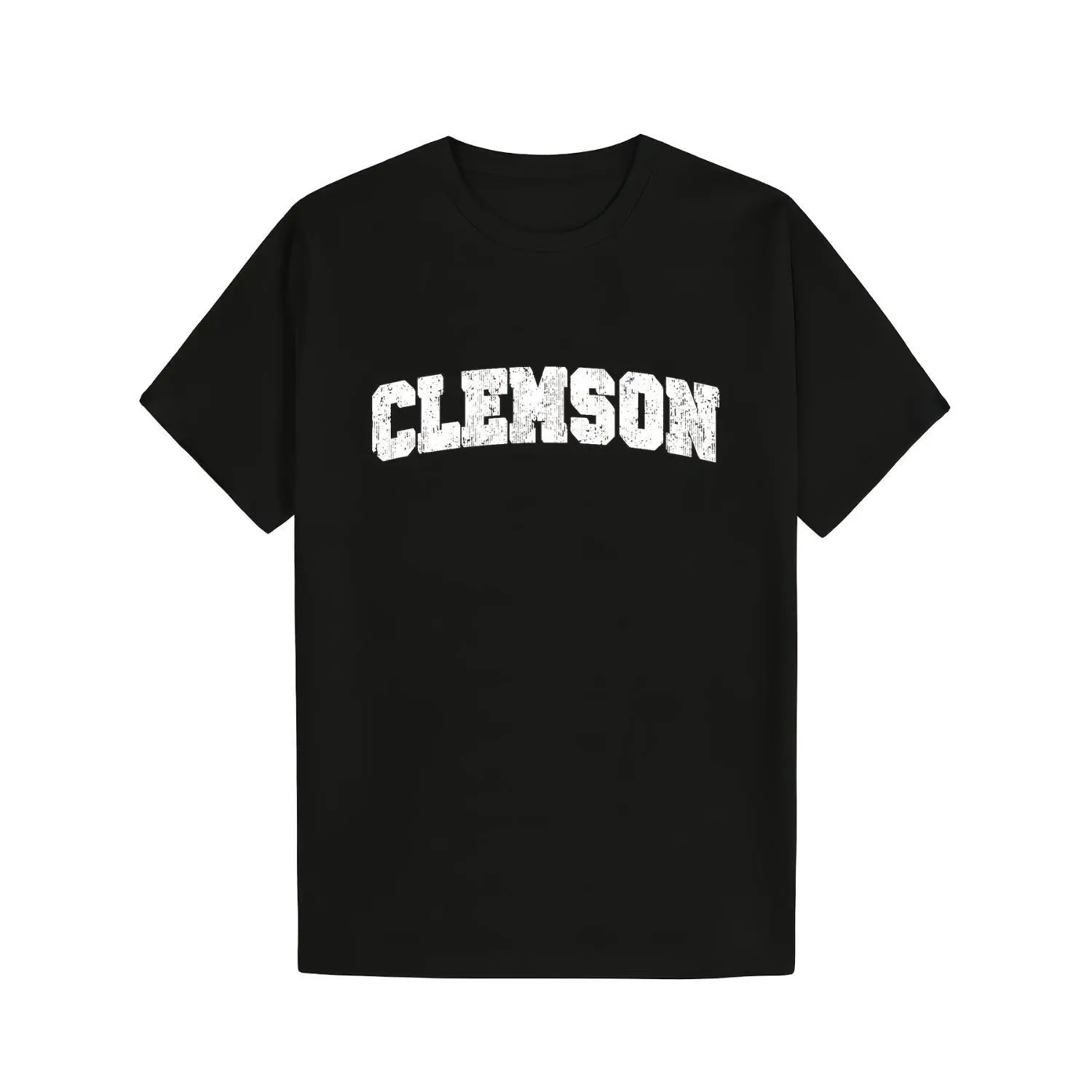 Clemson South Carolina Vintage Athletic Cotton T-shirt Black with White CLEMSON Print Soft Cozy Ideal Gift for Men Women Family Friends Casual Wear