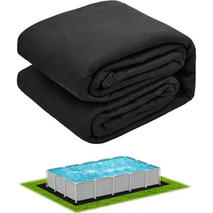 12' * 24' Rectangle Pool Liner Pad for Above Ground Pool, Durable Pre-Cut Under Pool Padding, Puncture Protection and Extend Liner Life