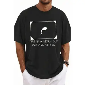 Funny Graphic Tee |  'Very Old Picture of Me’ Letter Print Casual T-Shirt | Unisex Streetwear Crewneck Fashion Fabric Tshirt