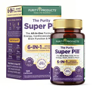 Purity Super Pill Elite Multi + Krill Oil + Fish Oil - Vitamins + Minerals, CoQ10, Lutein - Supports Healthy Brain, Joints, Heart + More - Purity Products - 120 Capsules