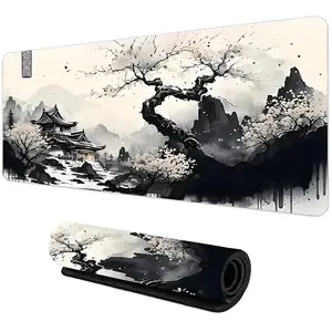 Sakura Landscape Mouse Pad, Multi-Use Desk Accessory for Gamers and Office Use, Large Keyboard Mat