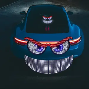 Car USB Devil Eye LED DecorativeLight, Halloween Theme Ghost LaughAnimation Eyes Lamp, 11 lighting modes for CarTruck Suv Atmosphere Lighting, CarOrnament, Boujee car accessories, Cute Car Accessories