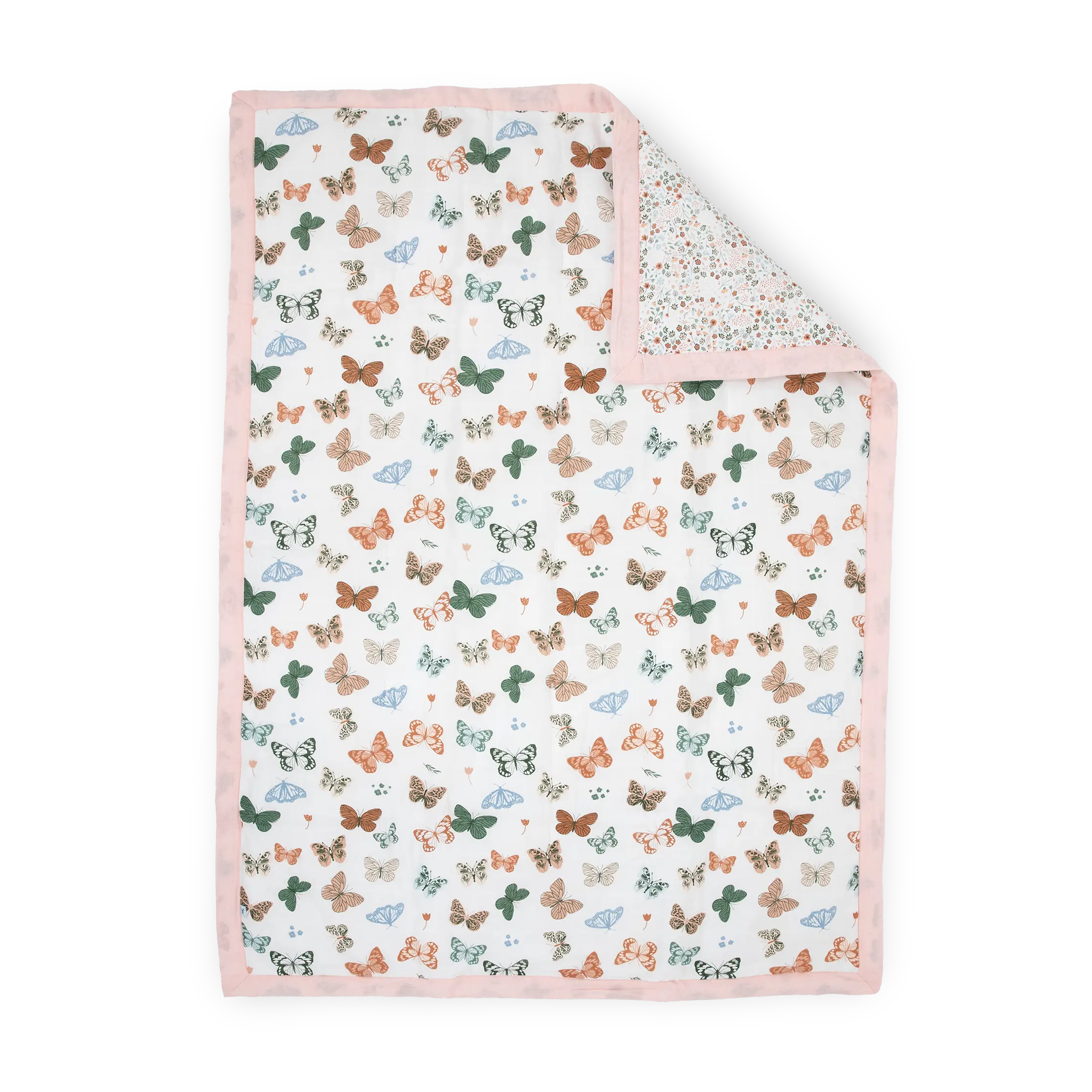 Cotton Muslin Toddler Comforter - Butterflies