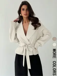 New Fashion Women's Woven Windbreaker Trench Jacket with Three-Dimensional Pocket Belt Design, Casual Style Outerwear for Spring & Fall Seasons