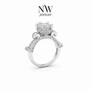 Stunning Zircon Adjustable Ring Sparkly Design Impeccable Craftsmanship Comfortable Fit for Women