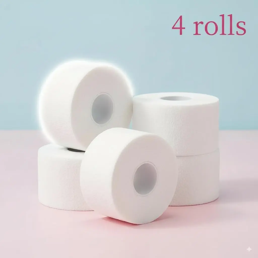 Strong Adhesive Sports Tape, Easy Tear No Residue, Multi-Functional Support & Protection, Ideal for Athletes, Fitness, Post-Recovery (2/4 Rolls)