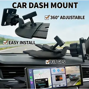 CD Slot Mount for CarPlay Screen – Secure 4-Button Lock, 360° Rotation