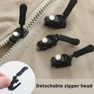 Zipper Repairer 15pcs Zipper Repairer |   3 Sizes Detachable Suitable for Bags, Jackets, Clothes, Shoes, Boots Home Tool-Free Replacement Zipper Locks