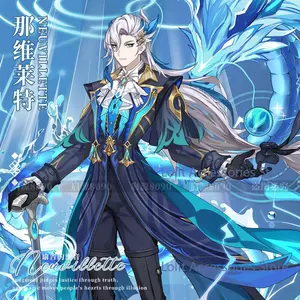 Anime Genshin Impact Neuvillette Double Deck HD Thickened Acrylic Stand Model Figure Desk Display Standing Exhibit Sxmas Gift