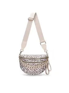 Fashion Leopard Print Women's Satchel, Chain Decoration, Dual-Use Crossbody & Handbag, Adjustable Strap, All Seasons, Casual Style