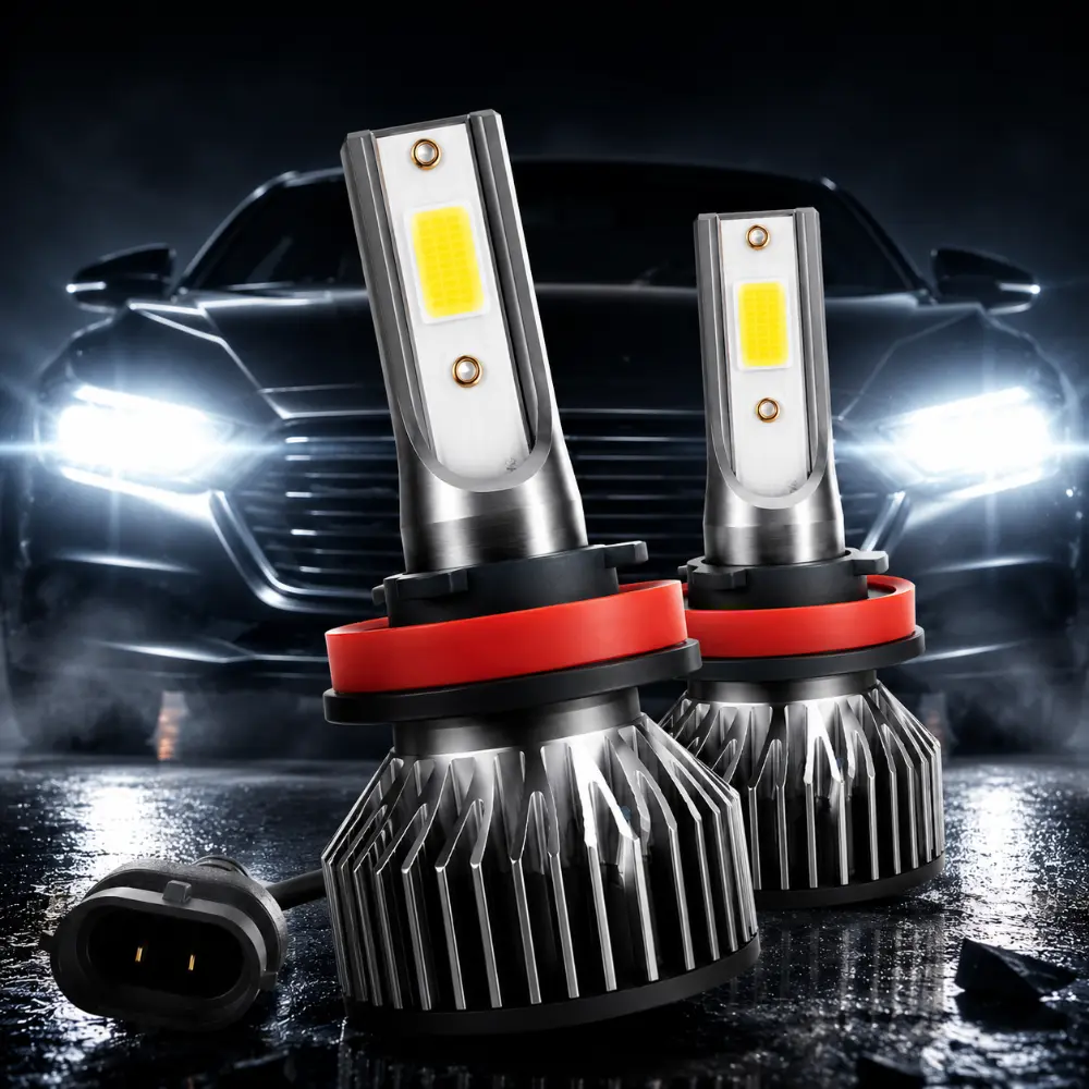 Yobis LED Headlight Kit (High & Low Beam Bulbs), H1/H4/H7/H8 H9 H11/9005 Integrated High Low Beam Modified Headlights for Cars, V6 Mini Car LED Lights, Vehicle LED Lamps, Car Accessories #tiktokshopspringglowup