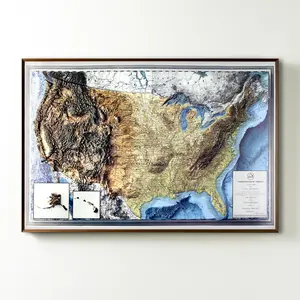 3D USA Terrain Map