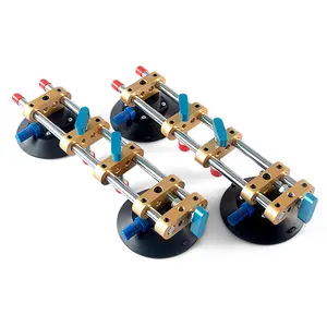 LOZLIN 2PCS 6Inch Stone Seam Leveling Suction Cup Tool Vacuum Suction Clamp for Quartz Slab Granite Marble Countertop Installation with Gap Alignment Tool