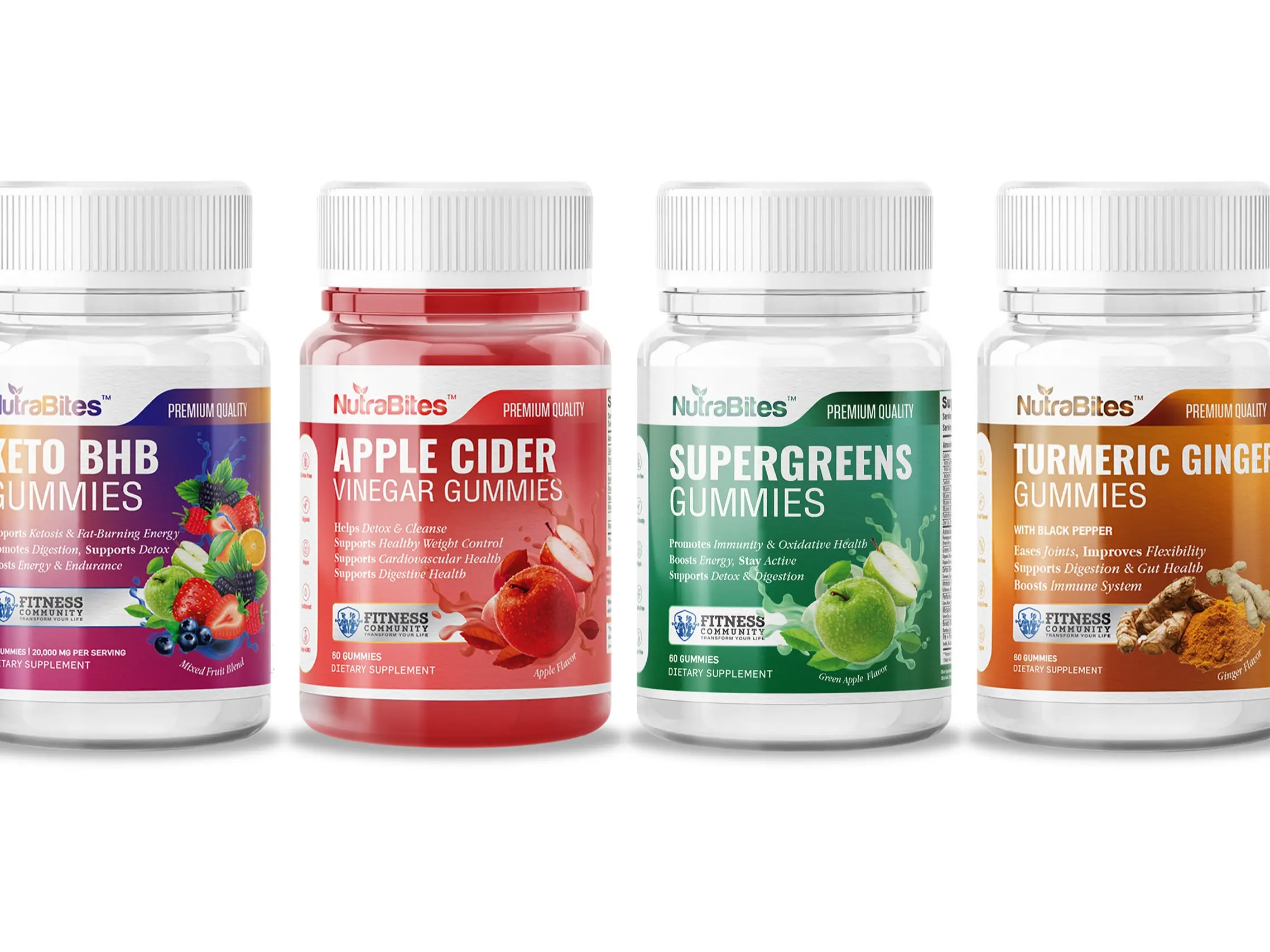 Metabolism & Digestion Bundle Keto ACV Greens Turmeric Gummies for Gut Health Daily Energy Support Dietary Supplement