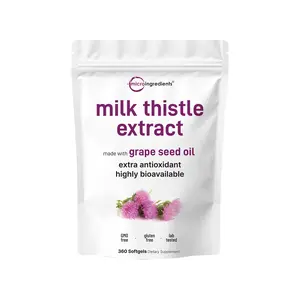 Micro Ingredients Milk Thistle 6,000mg Equivalent, 360 Softgels with Grape Seed Oil