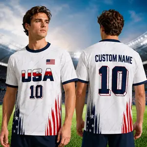 Custom USA Soccer Jersey, Personalized Name and Number, Football 2026 Shirt, American Football Jersey, Custom Team Gift