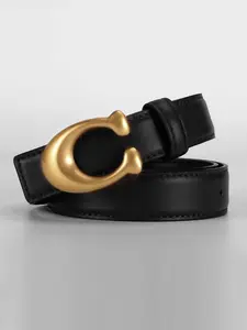 Elegant Simple Women's Belt, Fashion Commuter Vacation Belt, Casual Dress Belt, Suitable for Dresses and Jeans, All Seasons, Letter Pattern