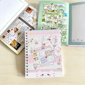Cute Japanese Style Seven Periods Fun Park Sticker Book, 32 Pcs Adorable Objects Touch Film Matte Cut Stickers, Diary Material Gift, Decoration Supplies, Perfect Gift