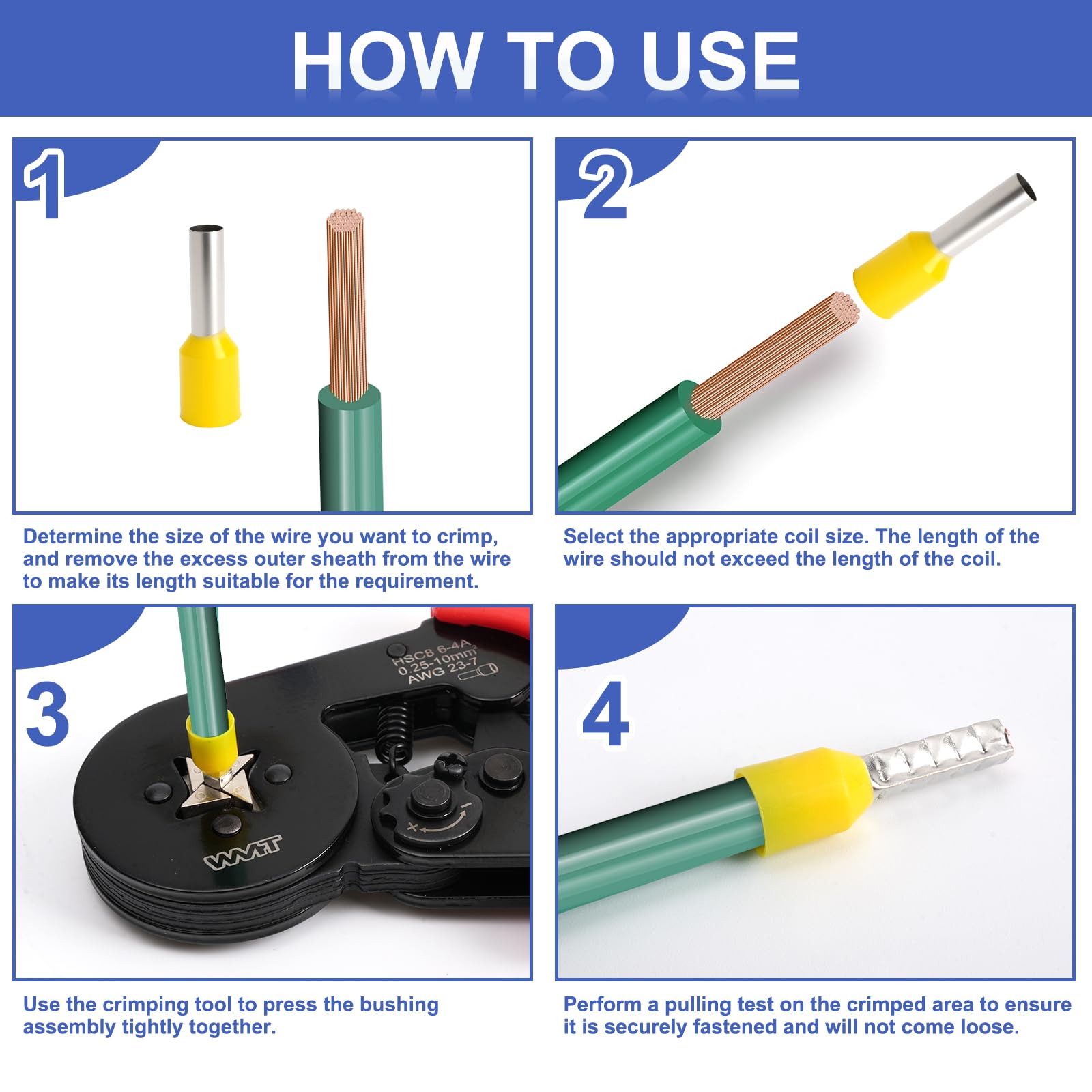 Crimping Tool Kit with 1200pcs Wire Connectors,Tube Terminal Connectors Set for Home circuits, automotive parts