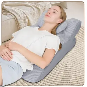 Memory Foam Wedge Pillow for Sleeping & Reading - Ergonomic Support Pillow for Neck, Back & Leg Comfort