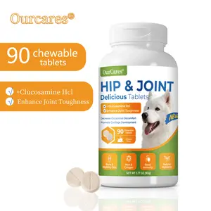 OurCares Advanced Hip & Joint Support Calcium Tablets for Dogs (Chicken Flavor) – 90g | With Glucosamine, Chondroitin & MSM, Supports Bone & Joint Health,Canine Nutritional Supplement ,GLB
