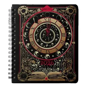 "Magic Clock" Lunar Phase 2026 Weekly Calendar & SchoolYear Planner - Gothic Retro Journal, Mystery Enthusiast'sDaily Diary, Schedule Management Notebook I Viral Gift