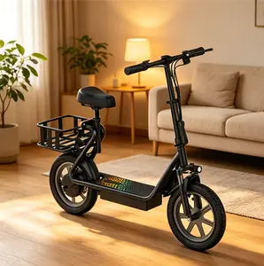 Electric Commuter Scooter – 48V 22.5Ah Battery, 22MPH Top Speed, Up to 27 Miles Range, Rear Storage Basket