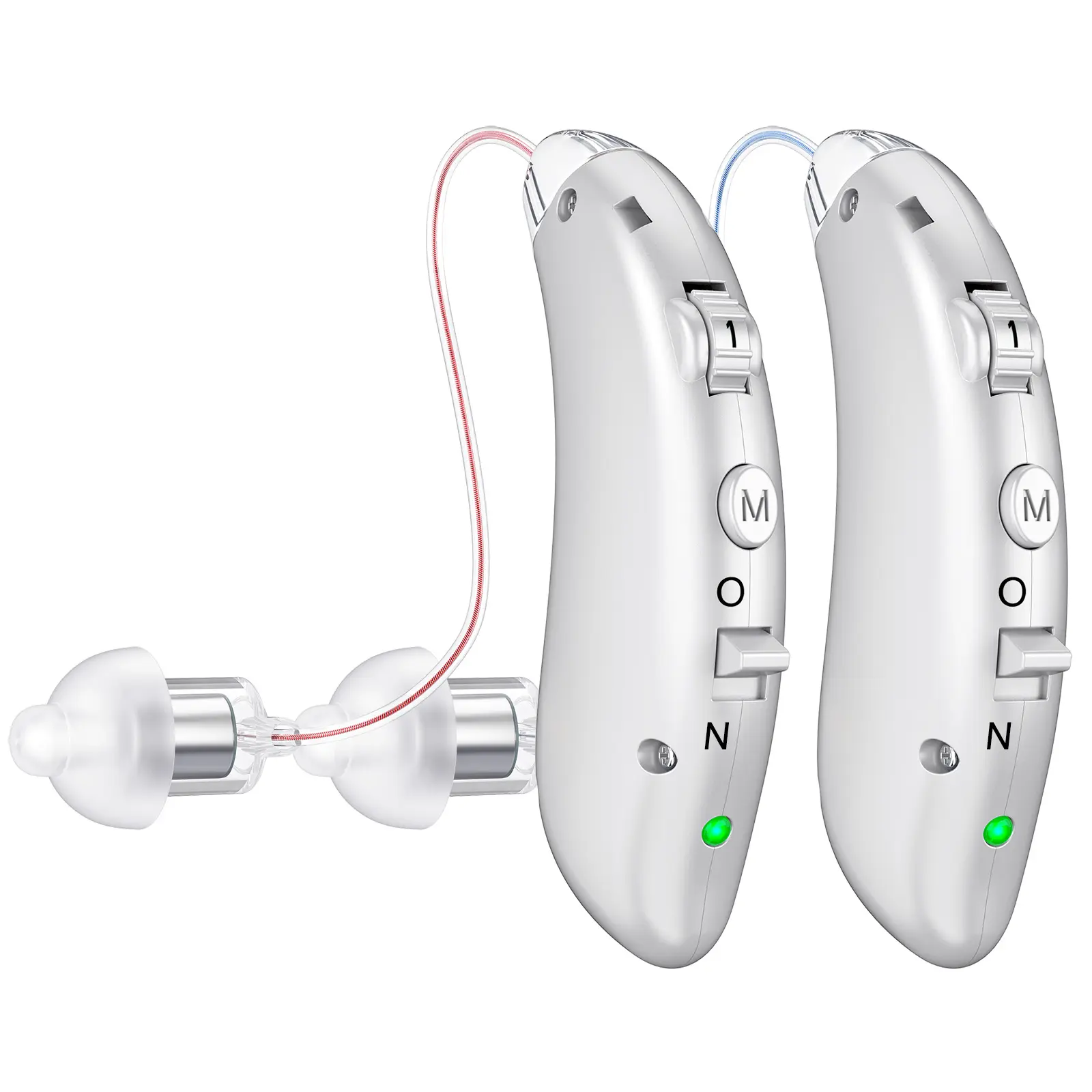 Foahinio Wireless Behind-the-Ear Hearing Aids - Dual Digital Chip Noise Canceling, Magnetic Charging Case, Invisible Design Healthcare Hearing Amplifiers