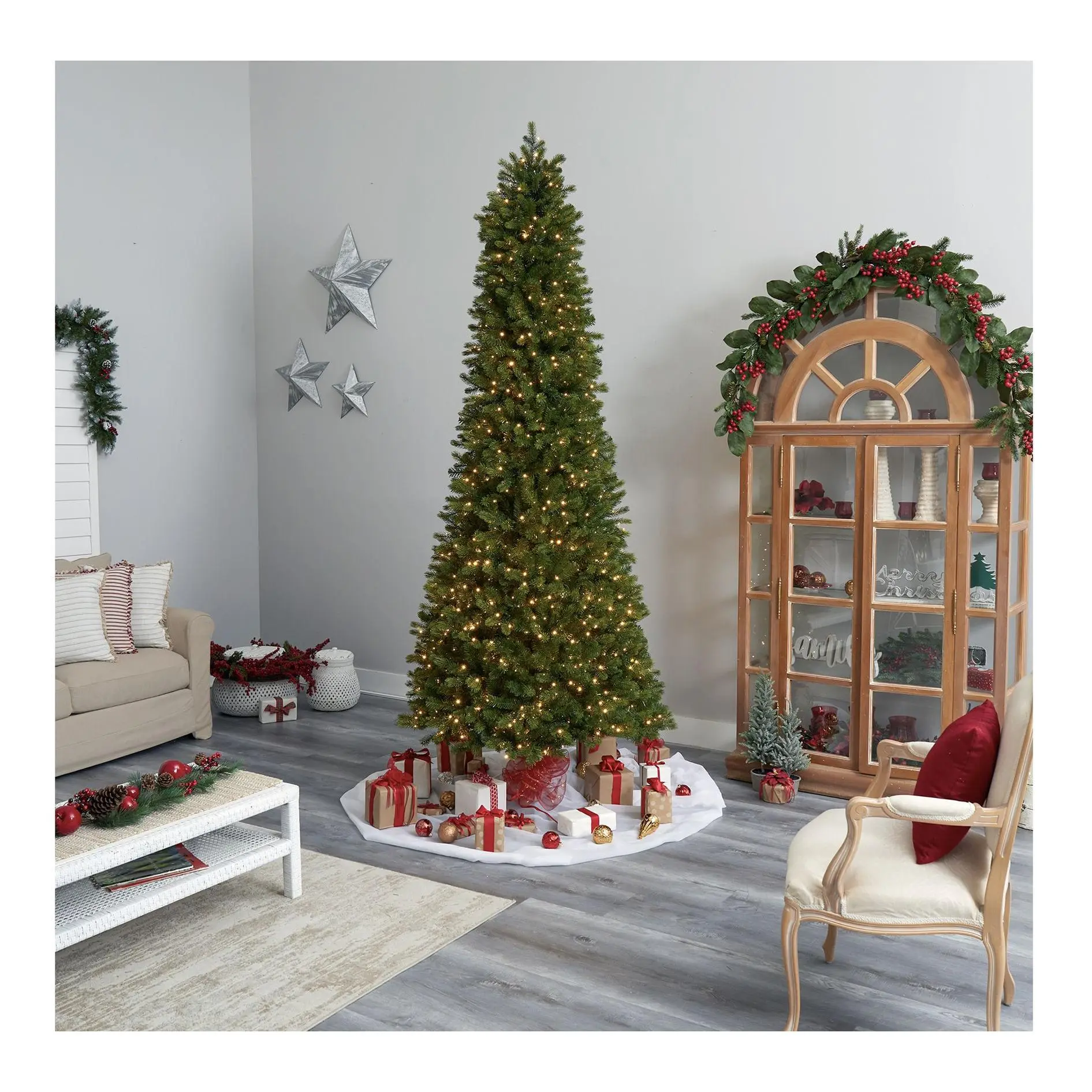 Nearly Natural 9.5' Slim Colorado Mountain Chritmas Tree