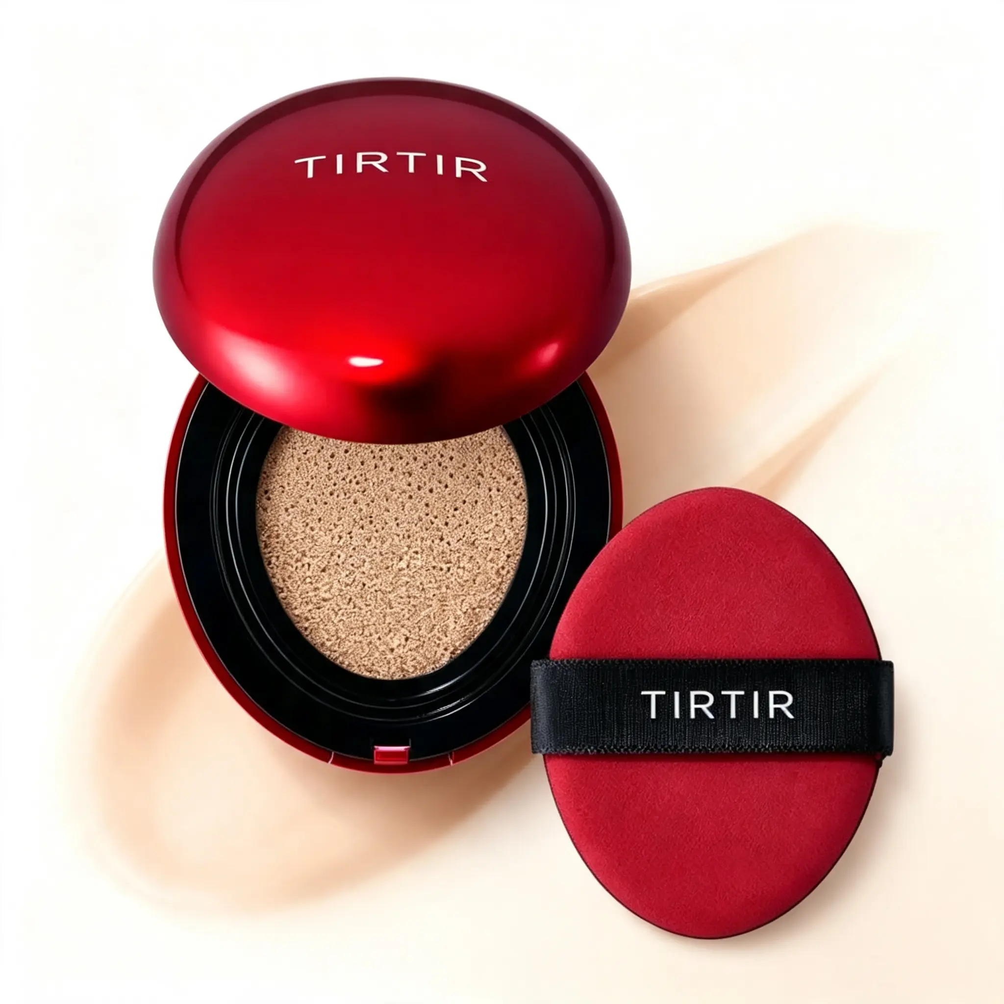 TIRTIR Korean Cushion Foundation – Buildable Full Coverage, Breathable Satin Finish | Long-Wearing, No Transfer & Mask-Proof | Lightweight, No Oxidation & Flawless Look for All Skin Types