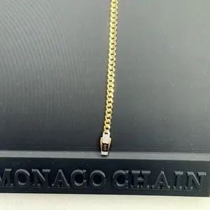 Monaco 10k Gold Bracelet 8” 4mm