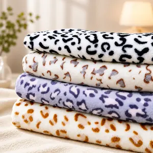 Soft Leopard Print Plush Blanket for Sofa Bed Travel Cozy Lightweight Throw Blanket Warm Fleece Style Home Decor Gift for Women Kids Pets All Season Comfort Blanket