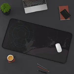 Houston Aviation Aeronautical Overlay Map | Dark Mode Map Desk Mat