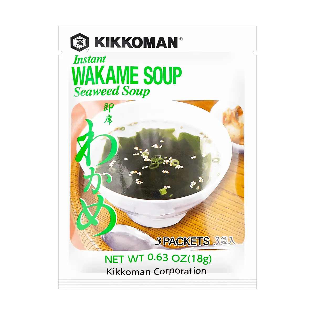 KIKKOMAN Seaweed Soup Mix 18g - Authentic Japanese Kombu Broth Seasoning