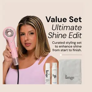 L'ANGE HAIR - Ultimate Shine Edit - Axia HaloRing Hair Dryer • Glass Hair Thermal Blowout Primer • Top Coat Shine Spray • White Hair Wrap, Glow Up, Hair Care Products, Blow Dryer, Hair Styling