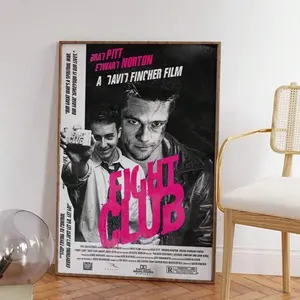 1pc Fight Club Movie Wall Art Posters Canvas Painting Home Decoration Room Art Decor Wall Arts Frameless Poster