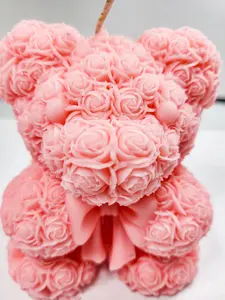 Strawberry Crème Teddy Bear Candle  | Sweet Treat