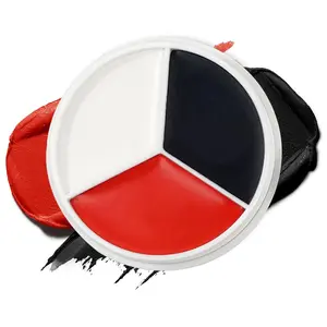 Clown Makeup Kit,White Black Red Face Body Paint for Adults Professional Oil Based Waterproof Halloween Cosplay SFX Special Effects Makeup Kit