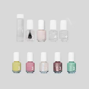 Dazzle Dry, Mini Flight & Prima Ballerina, Fingernails & Toenails, Professional Nail Kit Set, Long-Wear Chip-Resistant, 10-Piece Bundle, 0.93 fl oz.