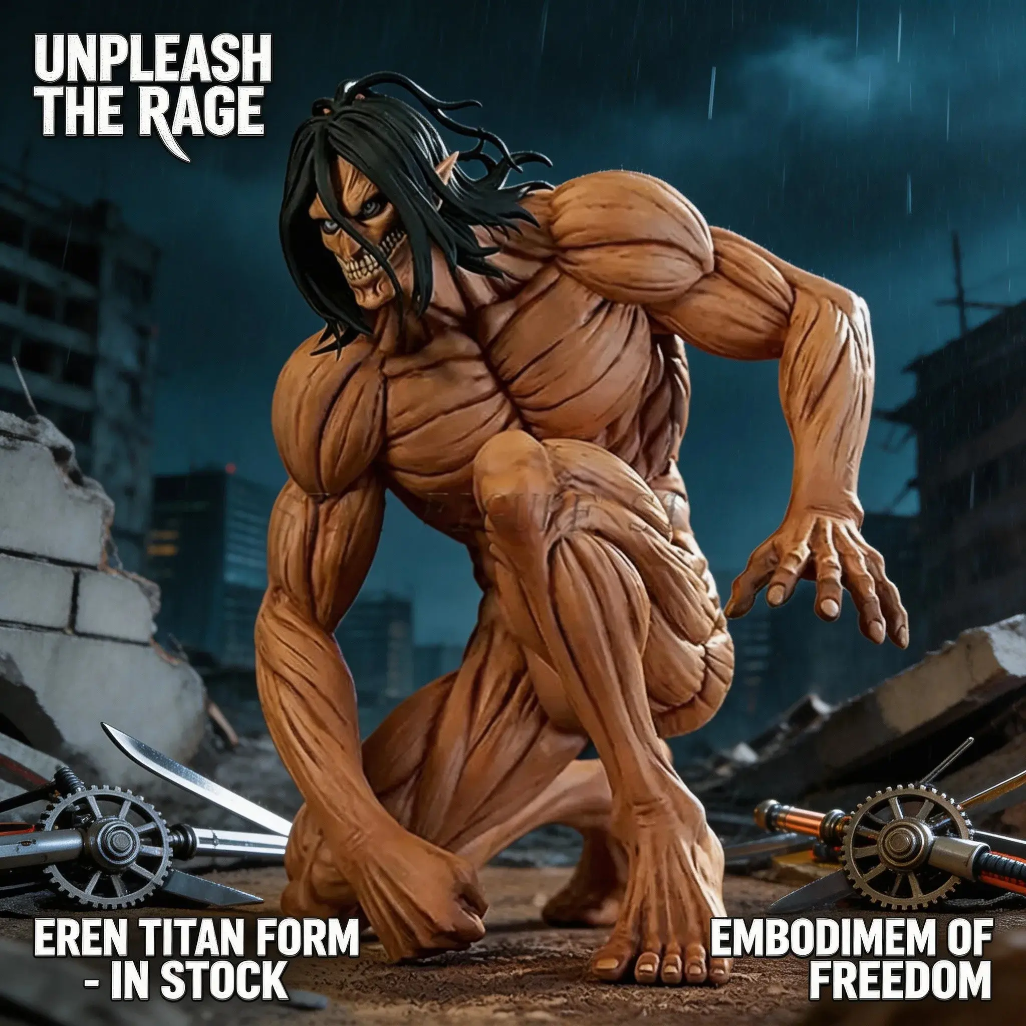 Attack on Titan Eren Levi Action Figure Shingeki no Kyojin The Founding Titan Figurine Model Toys 15cm Desktop Ornaments