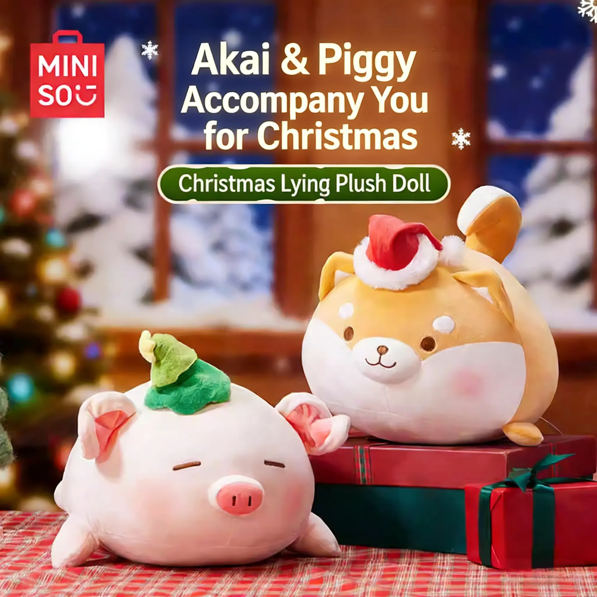 MINISO Kawaii Pig Stuffed Animal Plush Doll - Multifunctional Hug Pillow, Decor Toy, Bedtime Companion, Christmas Gift for Girls & Kawaii Enthusiasts, Stuffed Animals