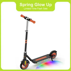 ScootHop K6 Kids' Electric Scooter (Ages 6+), 150W Hub Motor, 4-Height Adjustable Design, LED Display, Colorful Lights, Bluetooth Speaker, Up to 10 mph Speed, 60 Mins Ride Time, Ideal Gift for Kids (TikTokShop)