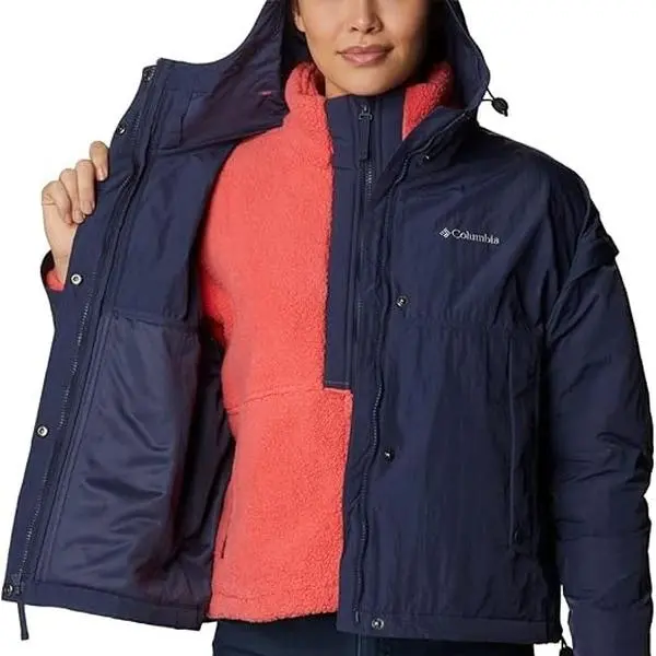 Columbia Women's Laurelwoods II Interchange Hooded Jacket, Dark Nocturnal, L